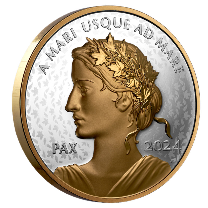🇨🇦 2024 Canada $1 Pure Silver Coin, PEACE DOLLAR, PAX Ultra High Relief, 2024