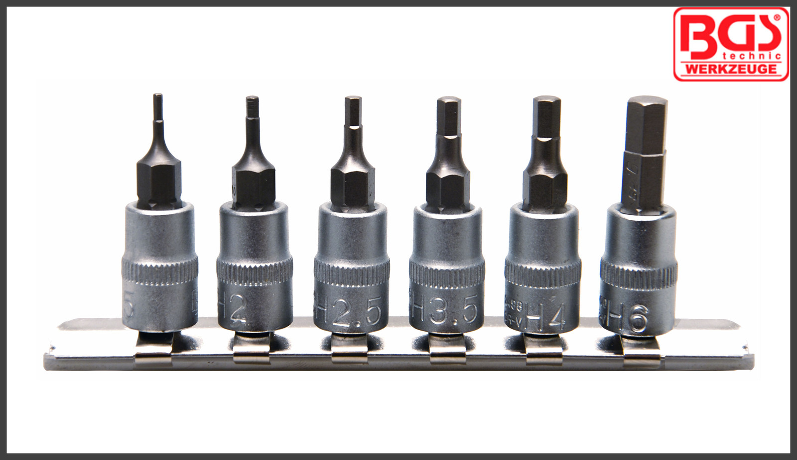 BGS - 1.5 - 6 mm - Internal Hex, Allen Key - Socket Set, 1/4" Drive - 5151