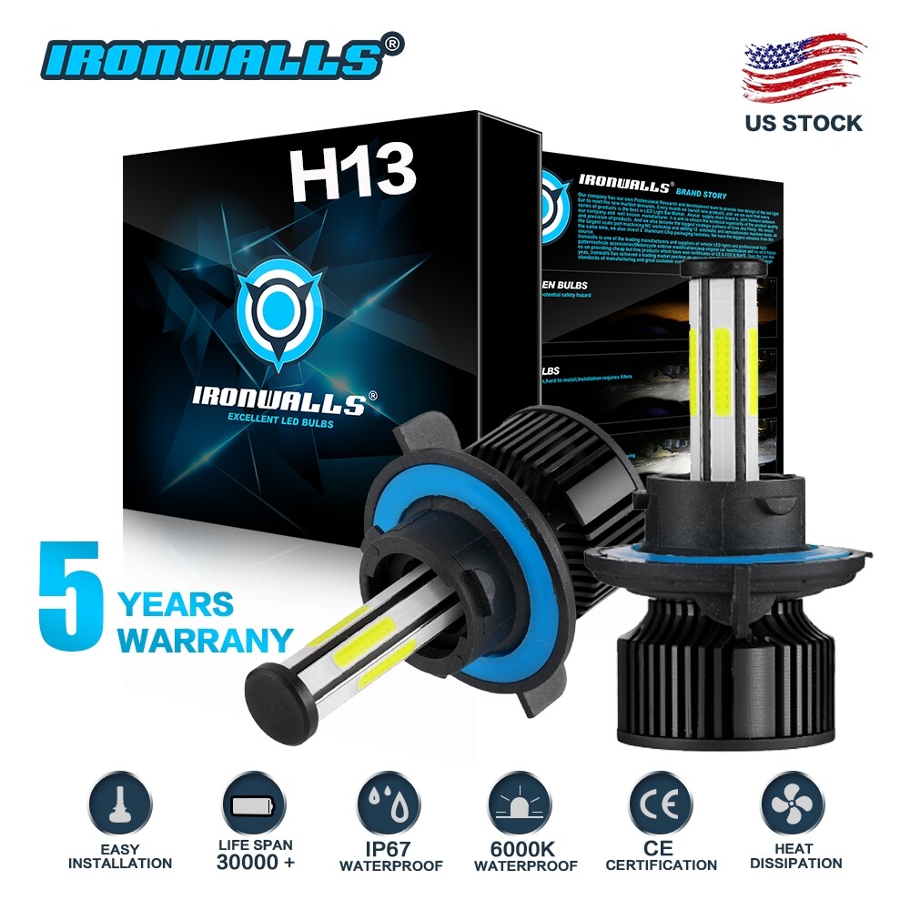 6-side For 2013-2021 Polaris SCRAMBLER 850/ XP LED Bulbs Headlights 6000K White