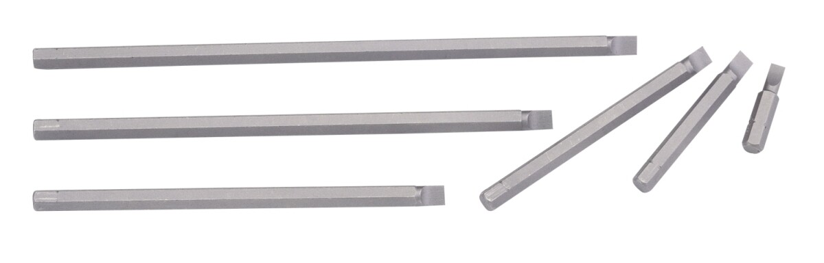 Genius Tools 1/4" Hex Shank, 0.8 x 5.0mm Slotted Screwdriver Bit, 88mmL - 1550