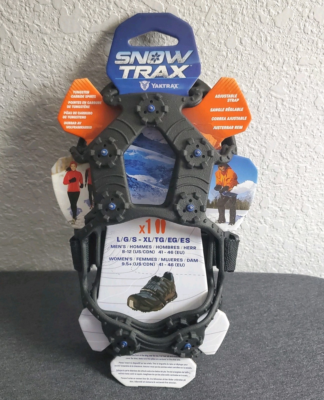 NEW Snow Trax Adjustable L - XL Traction Slip-On For Shoes & Boots On Snow & Ice