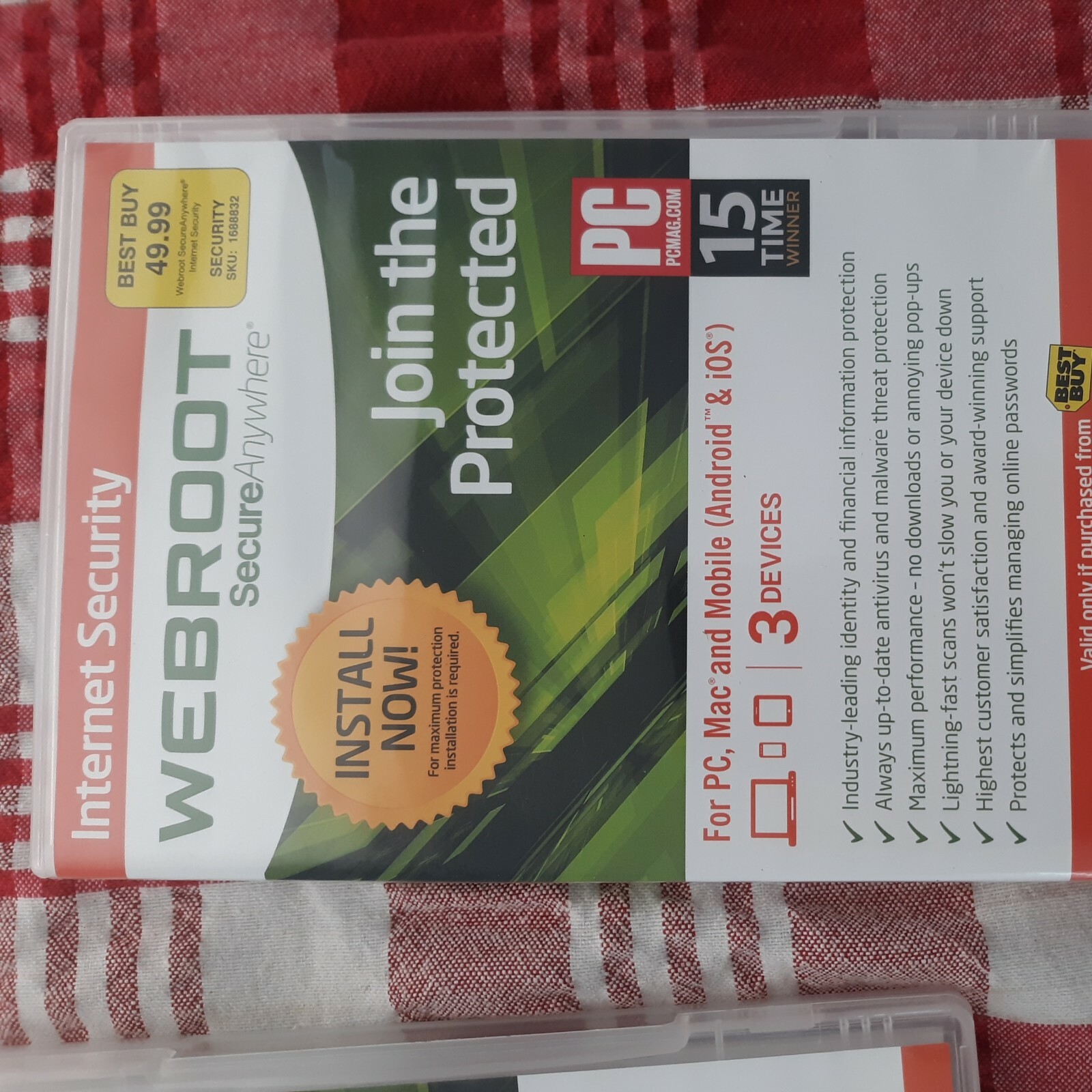 Webroot Secure Anywhere Internet Security 2 Copys OPENED but UNUSED