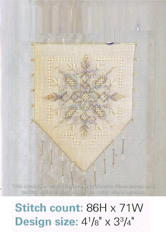 CHRYSTAL LACE SNOWFLAKE  CROSS STITCH PATTERN ONLY   YD  RYU