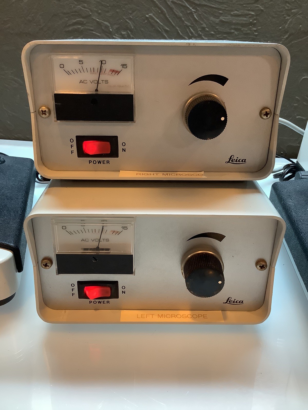 Dual Leitz LabroLux S Microscope w/ Microscopes Bridge And Spare Bino Head