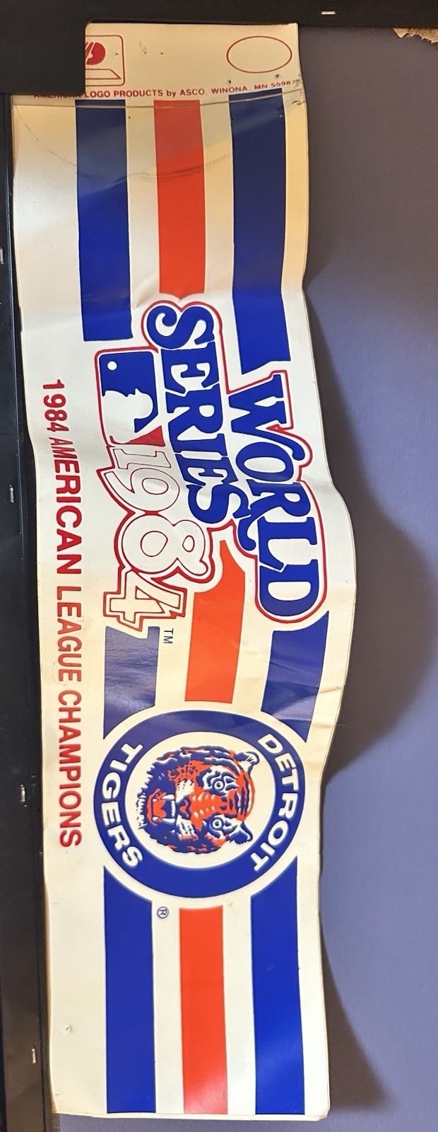 Detroit Tigers 1984 American League Champions World Series Bumper Sticker