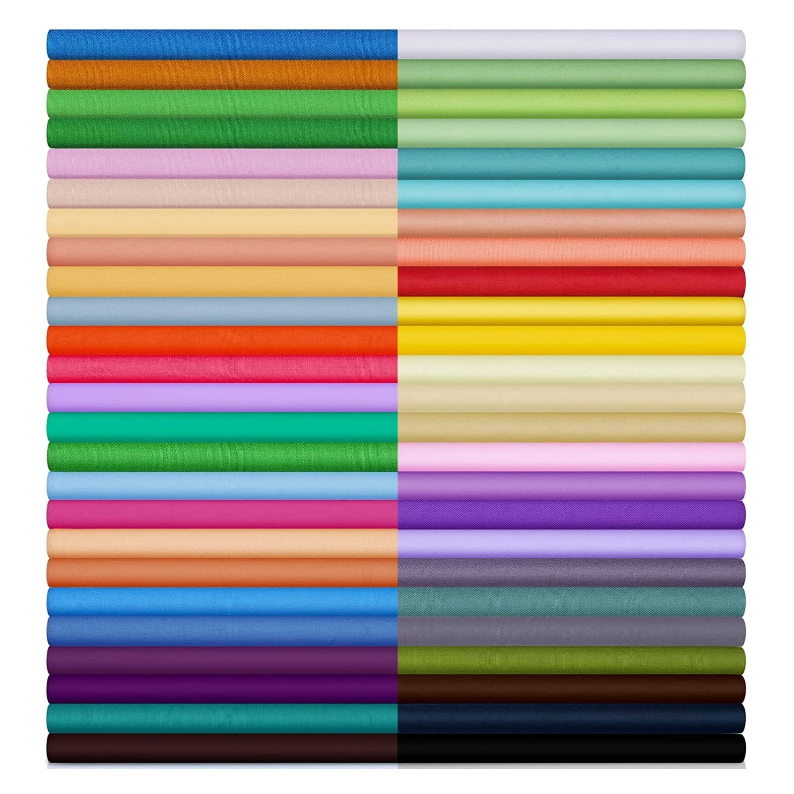 50 Pcs 10 x 10 Inch Cotton Fabric Square Fabric Quilting Sewing Patchwork Bun...