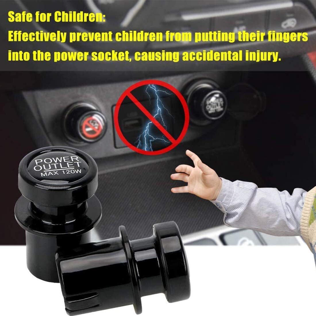 Cigarette Lighter Socket Cover Cap 4 Pack, for Car Power Port Outlet