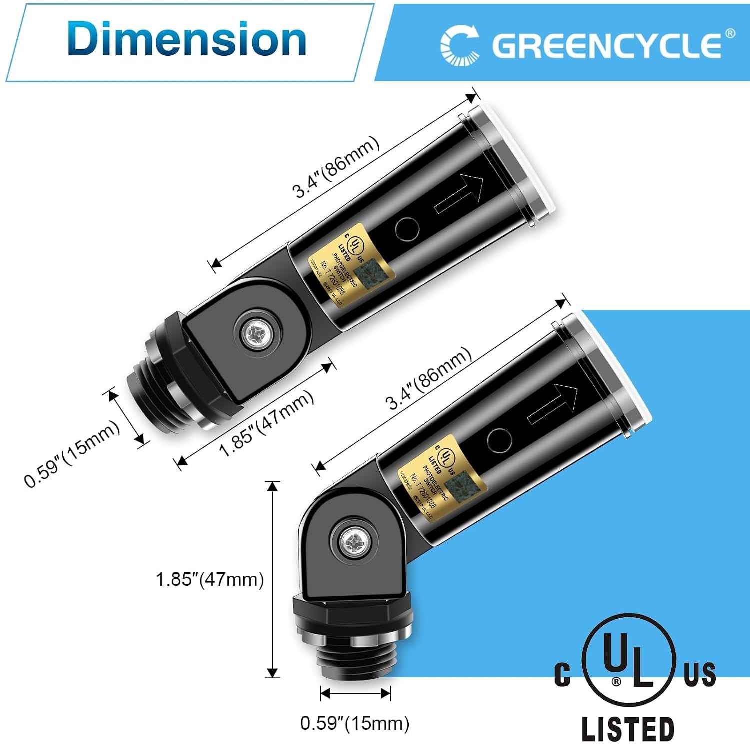 Innovative Automatic On/Off Lighting Control - Dusk to Dawn Sensor Rated
