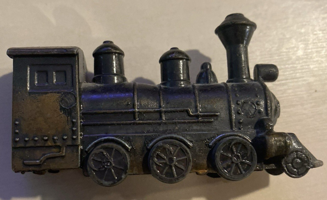 Vintage Metal Train Engine Pencil Sharpener Die Cast Miniature Locomotive