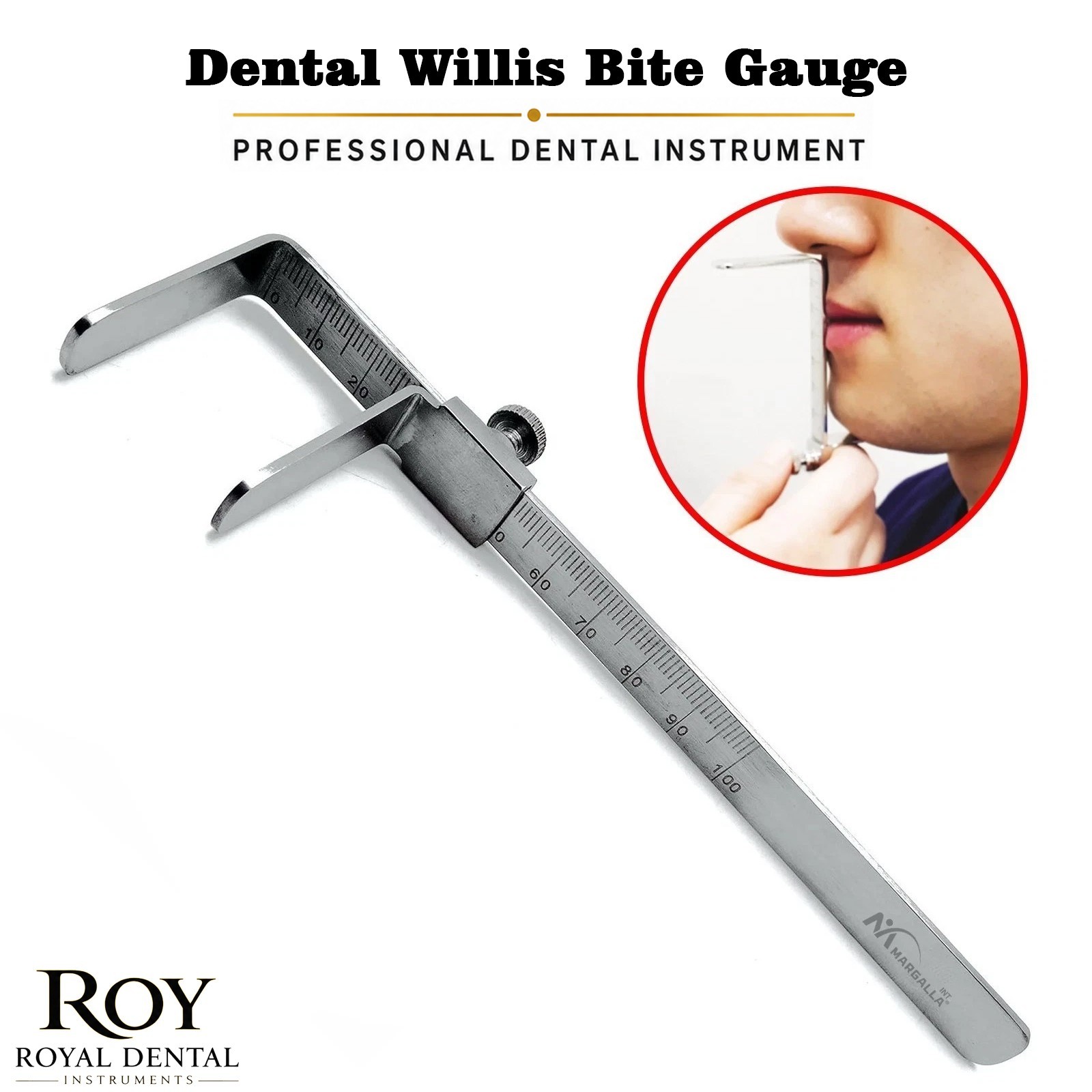 Dental Willis Bite Gauge Stainless Steel Orthodontic Dental Measurement Gauge CE