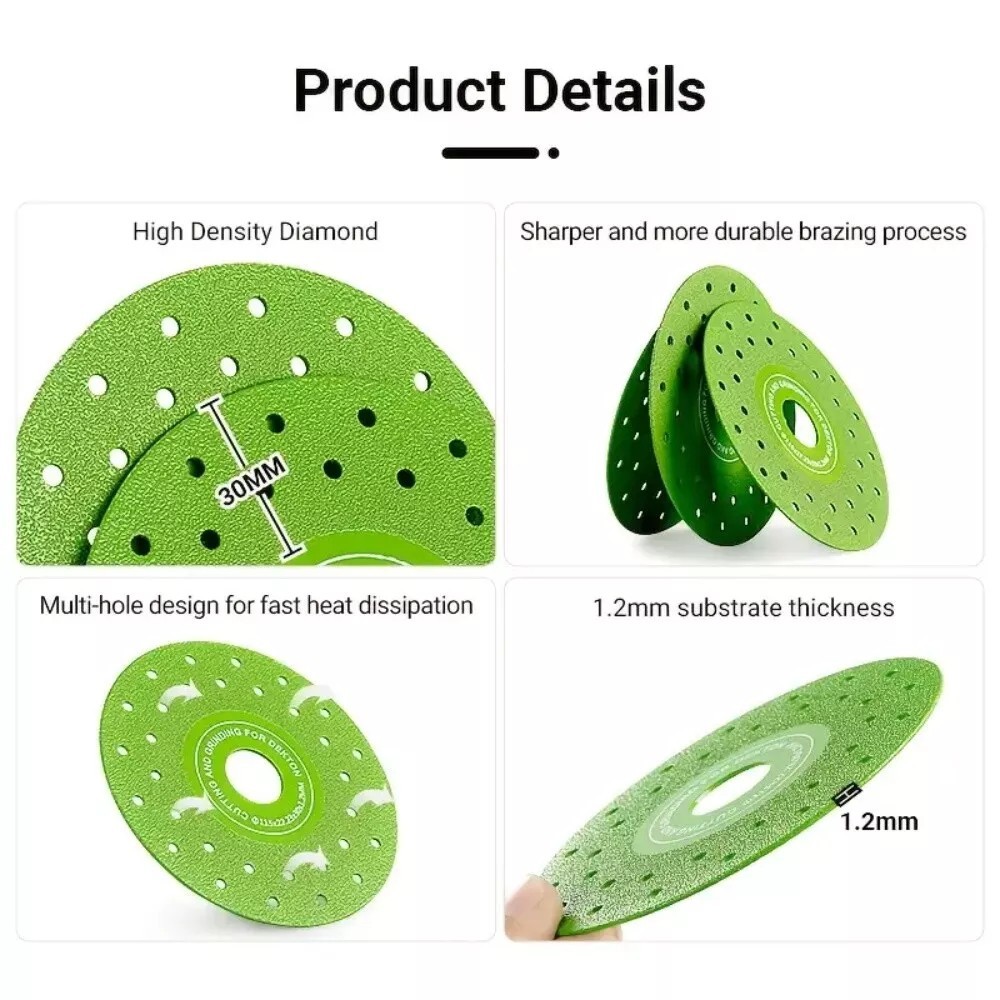 3PCS Rock Plate Flat Grinding Blade Tile Chamfering Cutting Sanding Blade Wheel