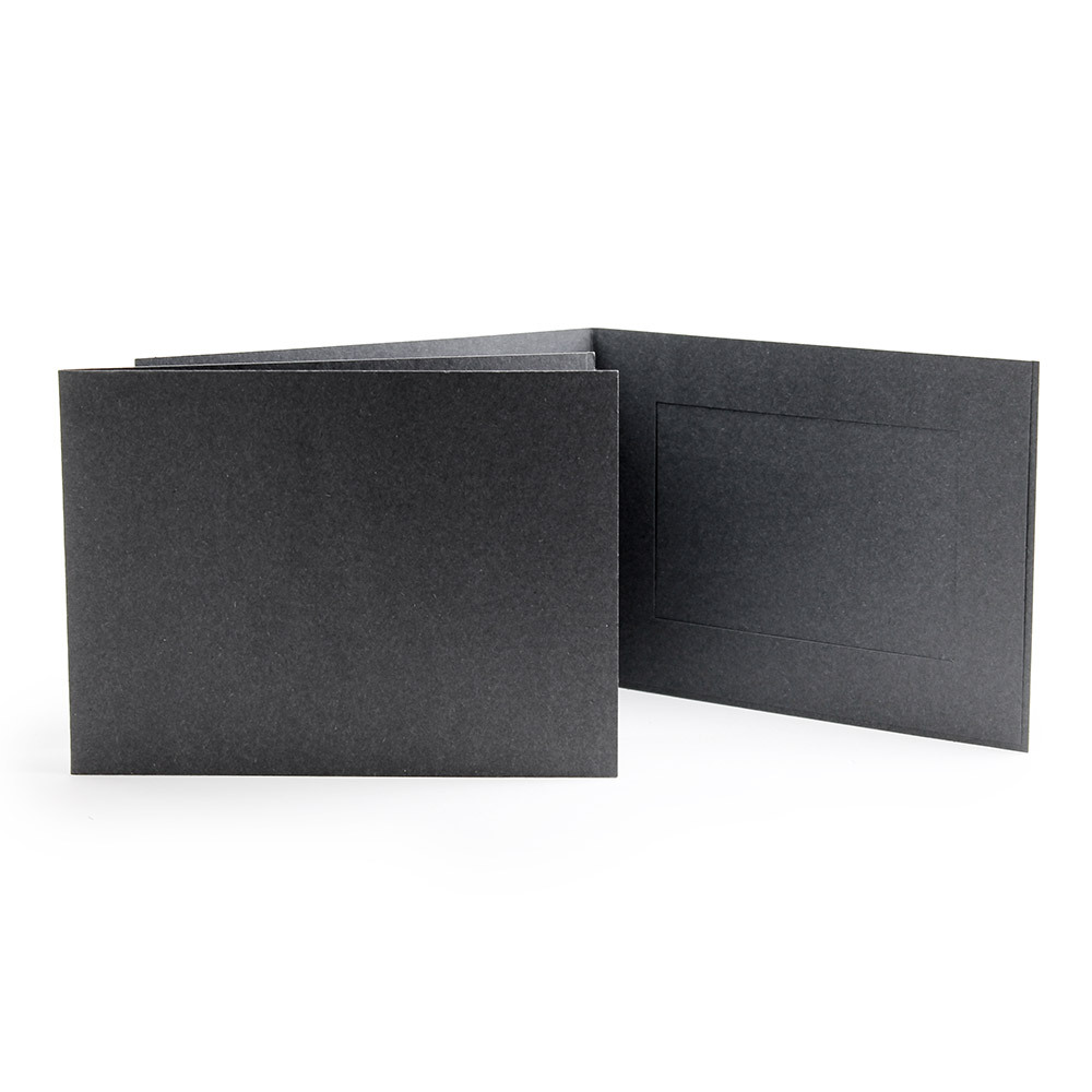 Event Photo Folders For 4x6 Horizontal Black 25 Pack (Same Shipping Any Qty)