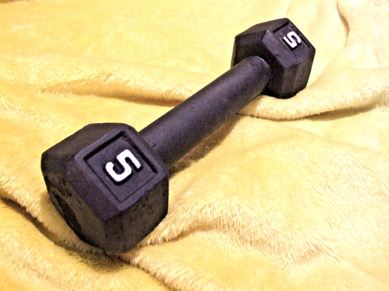 5lb Dumbbell Single Iron/Metal Hexagonal Weight