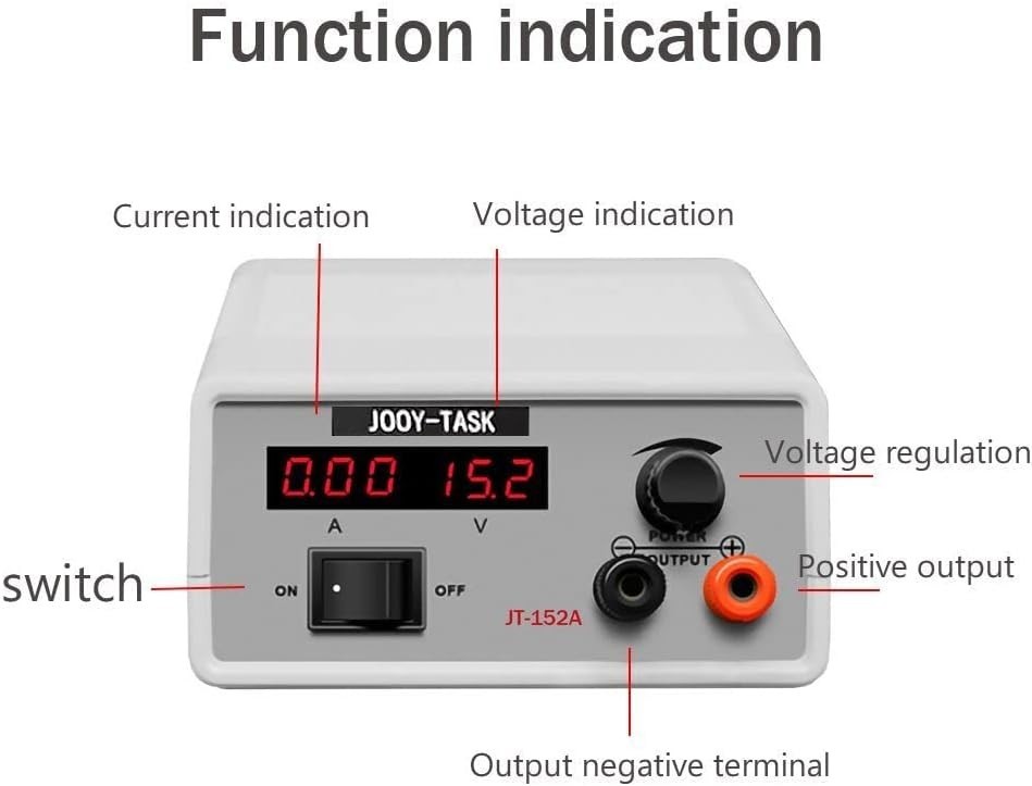 Adjustable DC Power Supply Continuously Adjustable 1.5V-15V Max 2A Regulated ...