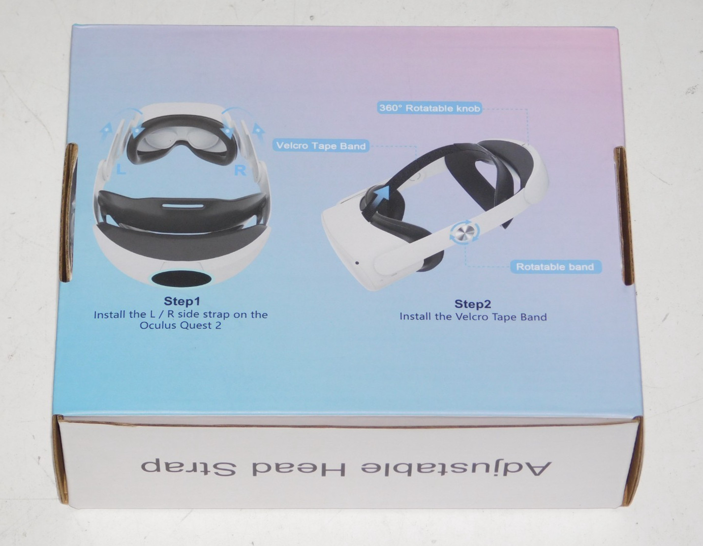 New Bioherm VR-Q8 White Adjustable Elite Head Strap For VR META Oculus Quest 2