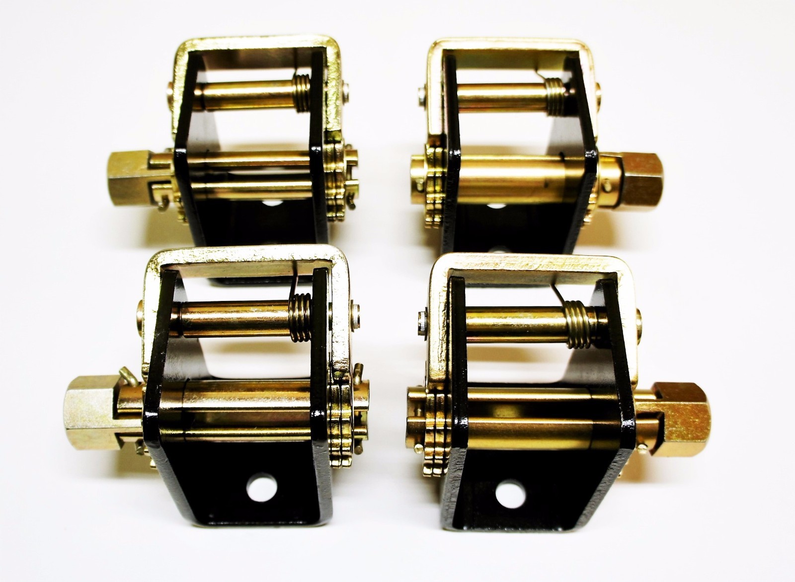 4x 2" Tow Dolly Lashing Winch Truck Rack Tie Down Strap Ratchet 2L + 2R