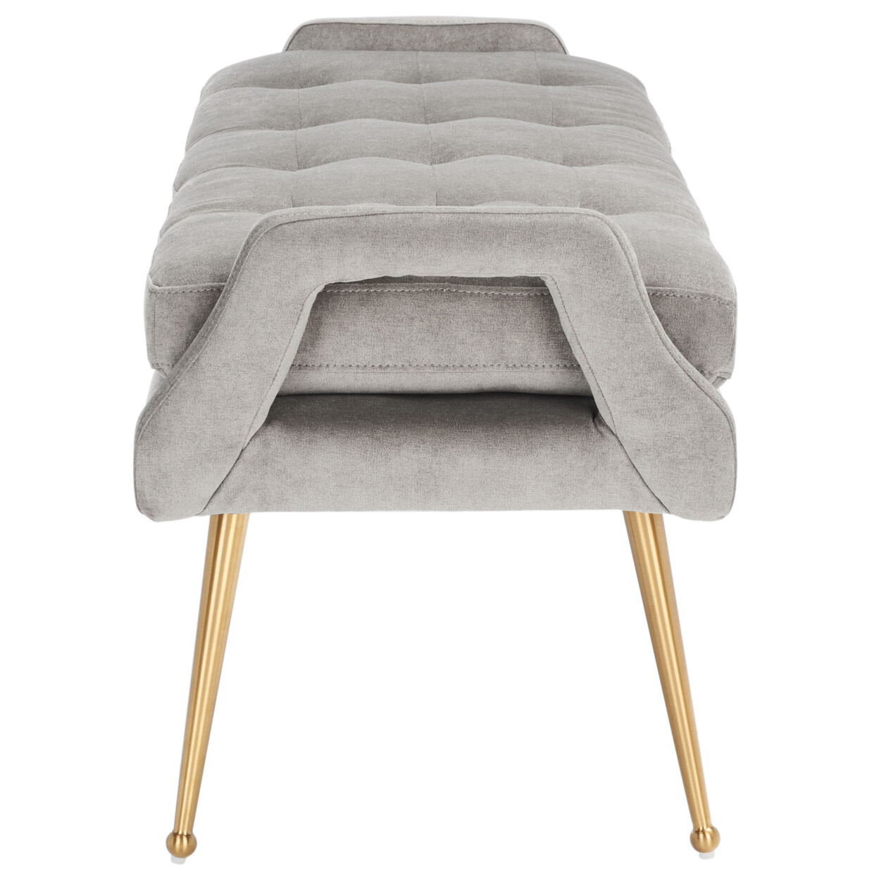 SAFAVIEH Everdeen Bench | Silver Grey / Gold |