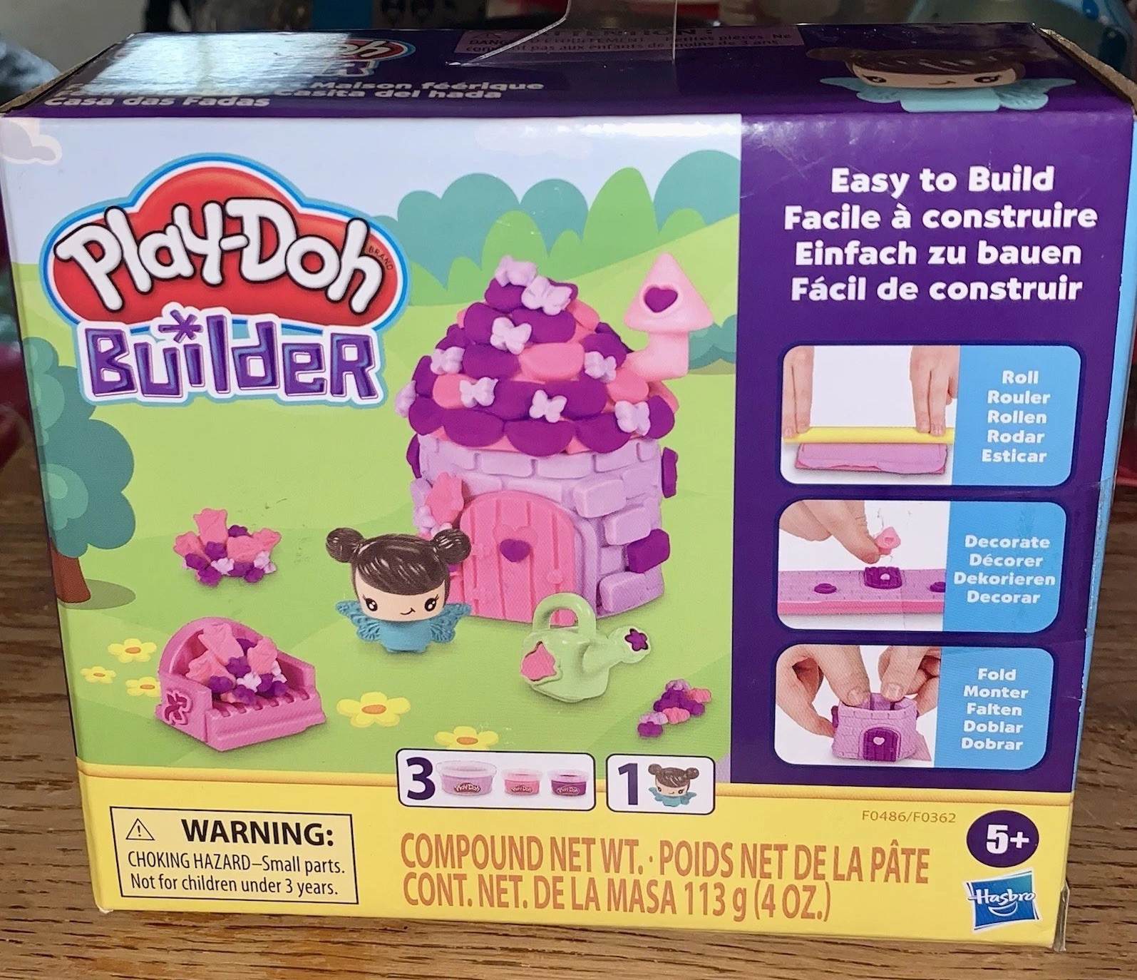 Play-Doh Builder Fairy House Toy Building Kit Ages 5+ Contains 3 Compounds ~ NEW