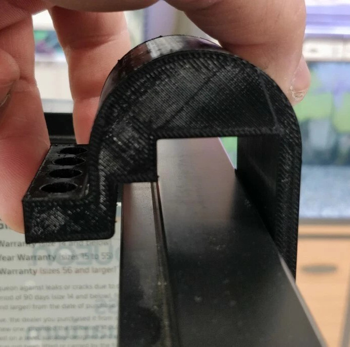 4 Hole Air Dosing Pump Tubing Holder for Aqueon 90G Rimmed Tank - 3D Printed