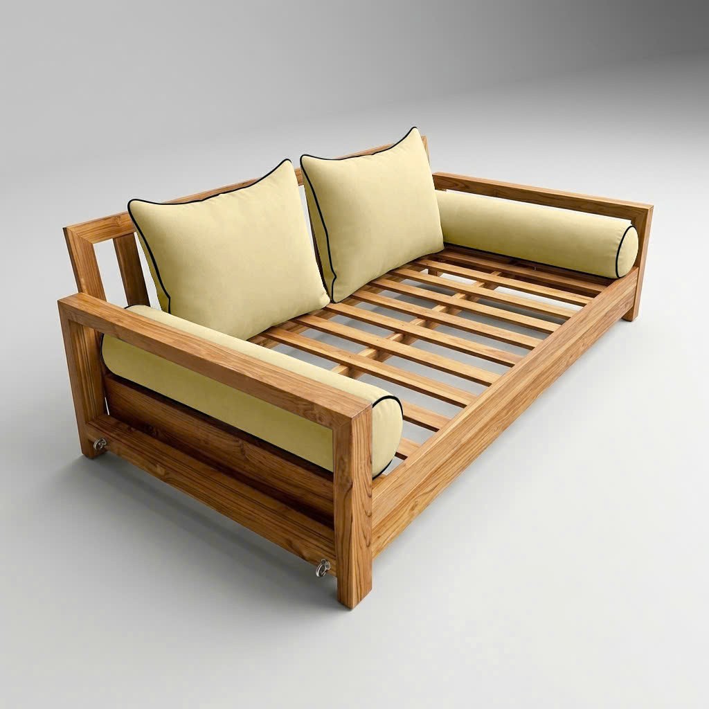 |COVER ONLY| STYLE 4 Crib Bolster Pillow Daybed Porch Swing Contrast Trim AD103
