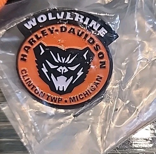 WOLVERINE CLINTON TOWNSHIP MICHIGAN HARLEY DAVIDSON PATCH & PIN