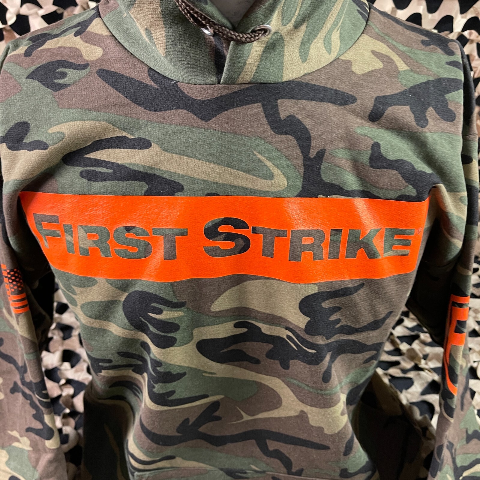 NEW First Strike Pull Over Hooded Sweatshirt - Camo - Large
