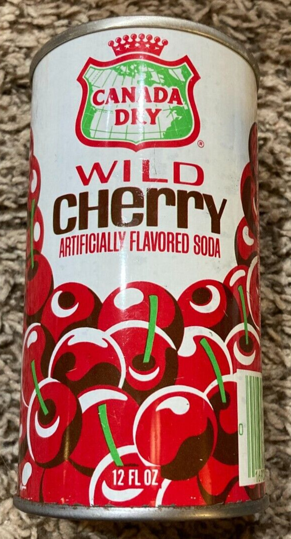 VINTAGE CANADA DRY WILD CHERRY SODA STEEL PULL TAB CAN