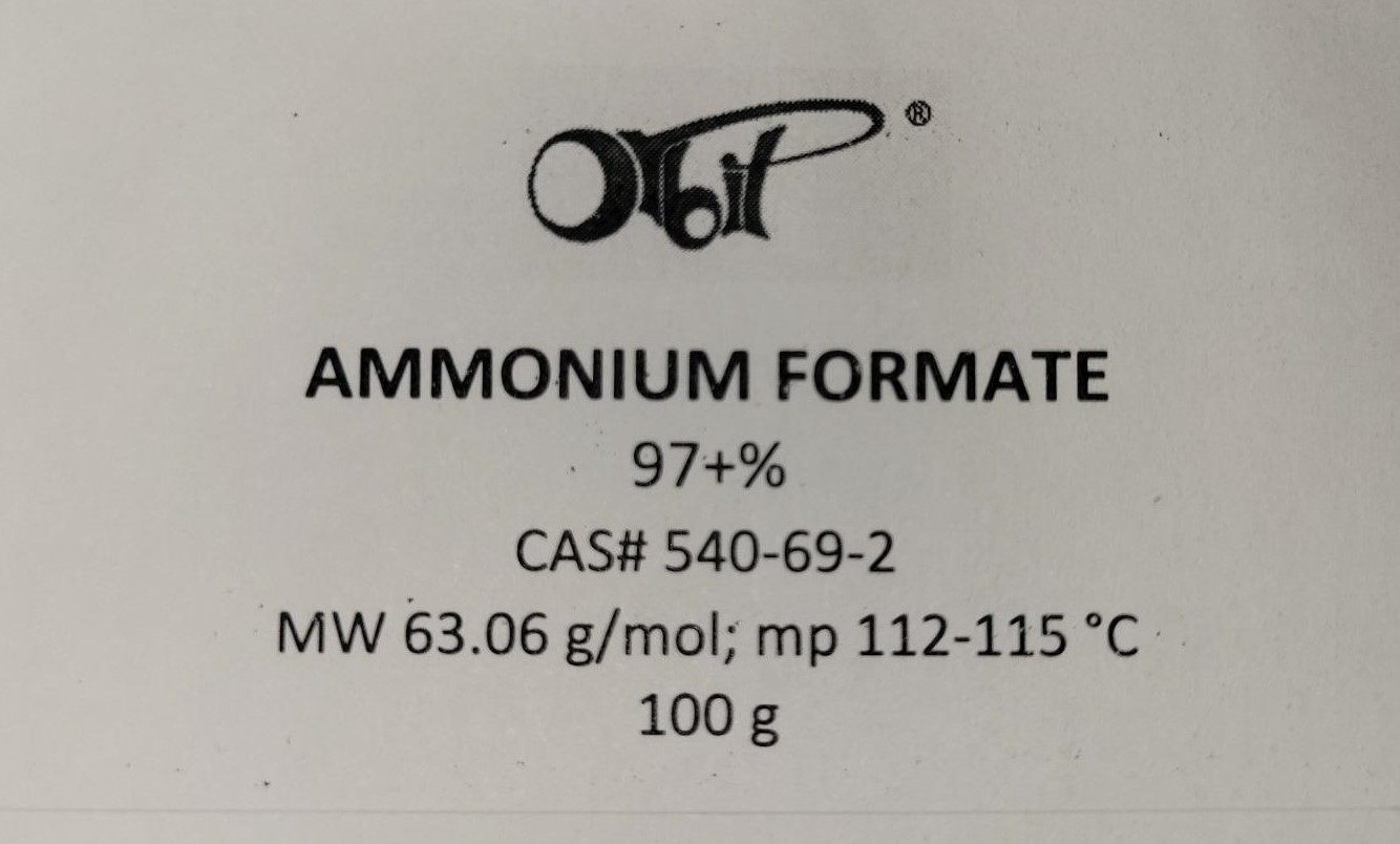 AMMONIUM FORMATE (100 g) 97+% [CAS# 540-69-2] Catalytic transfer hydrogenation