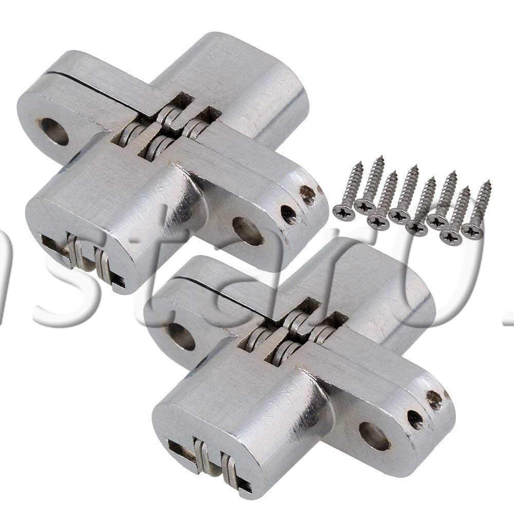 2x Hidden Concealed Copper Hinge for Cabinet Doors Wooden Doors Counters