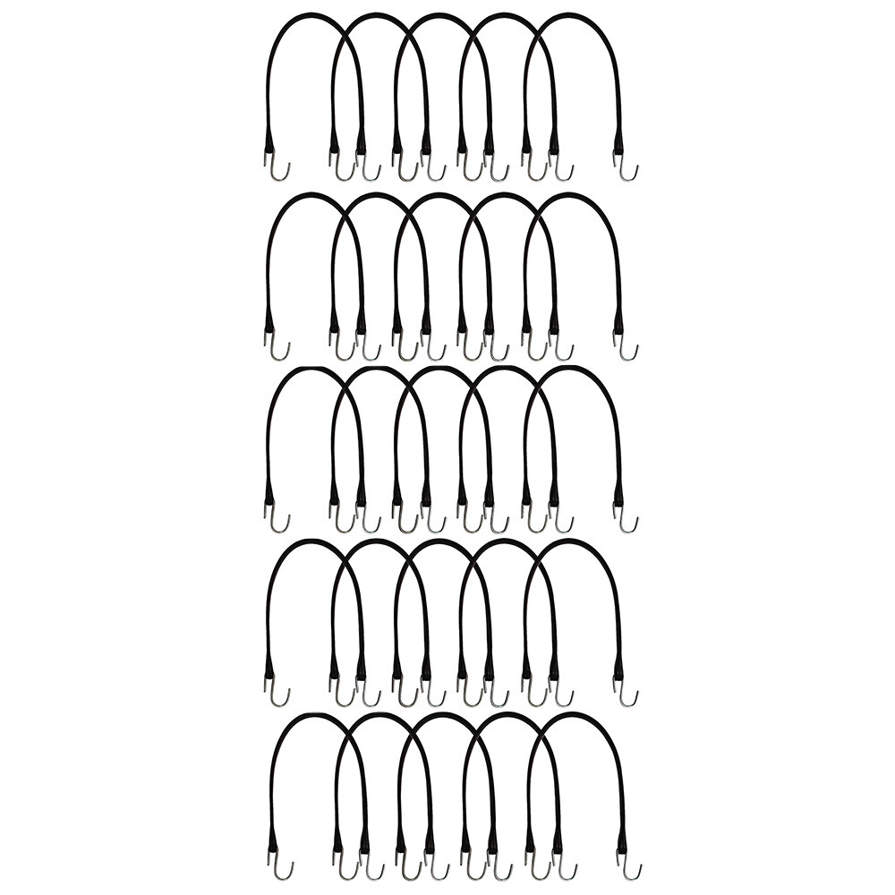 25 Pk 21" Natural Rubber Bungee Strap for Truck & Trailer Tie Down - Tire Chains
