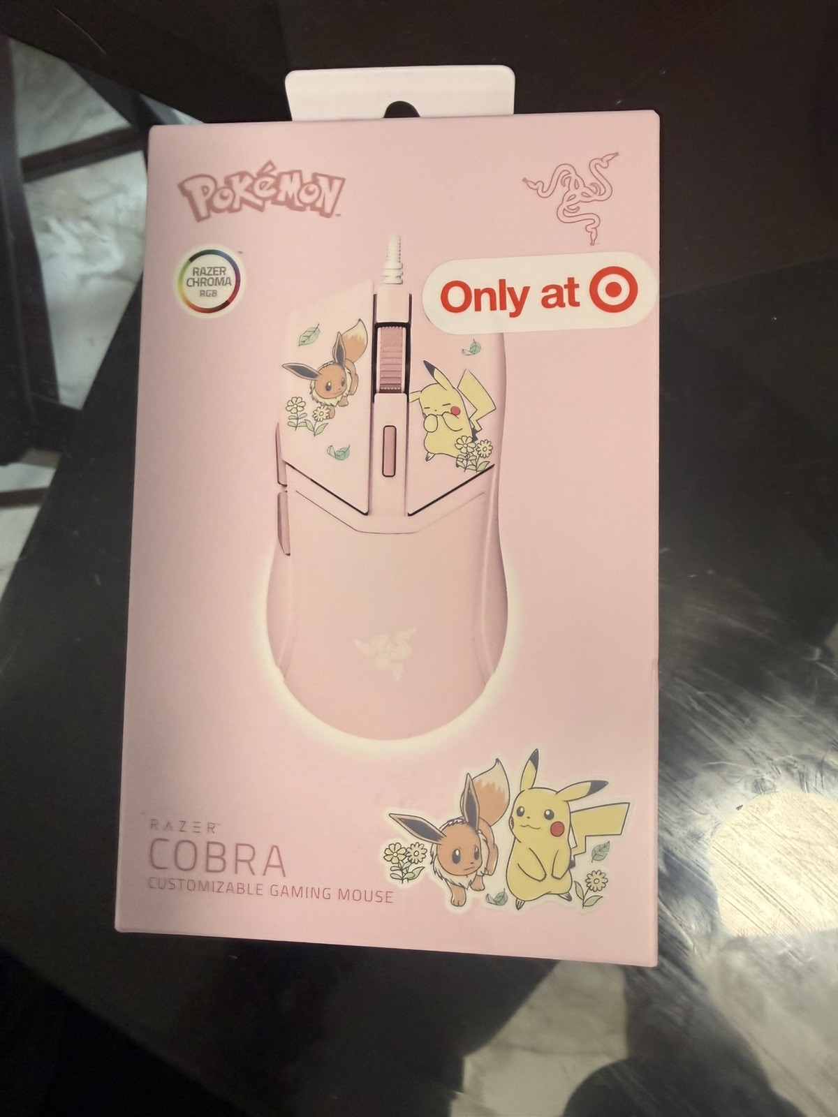Pokemon x Razer Cobra Wired Gaming Mouse Pikachu & Eevee Edition NEW