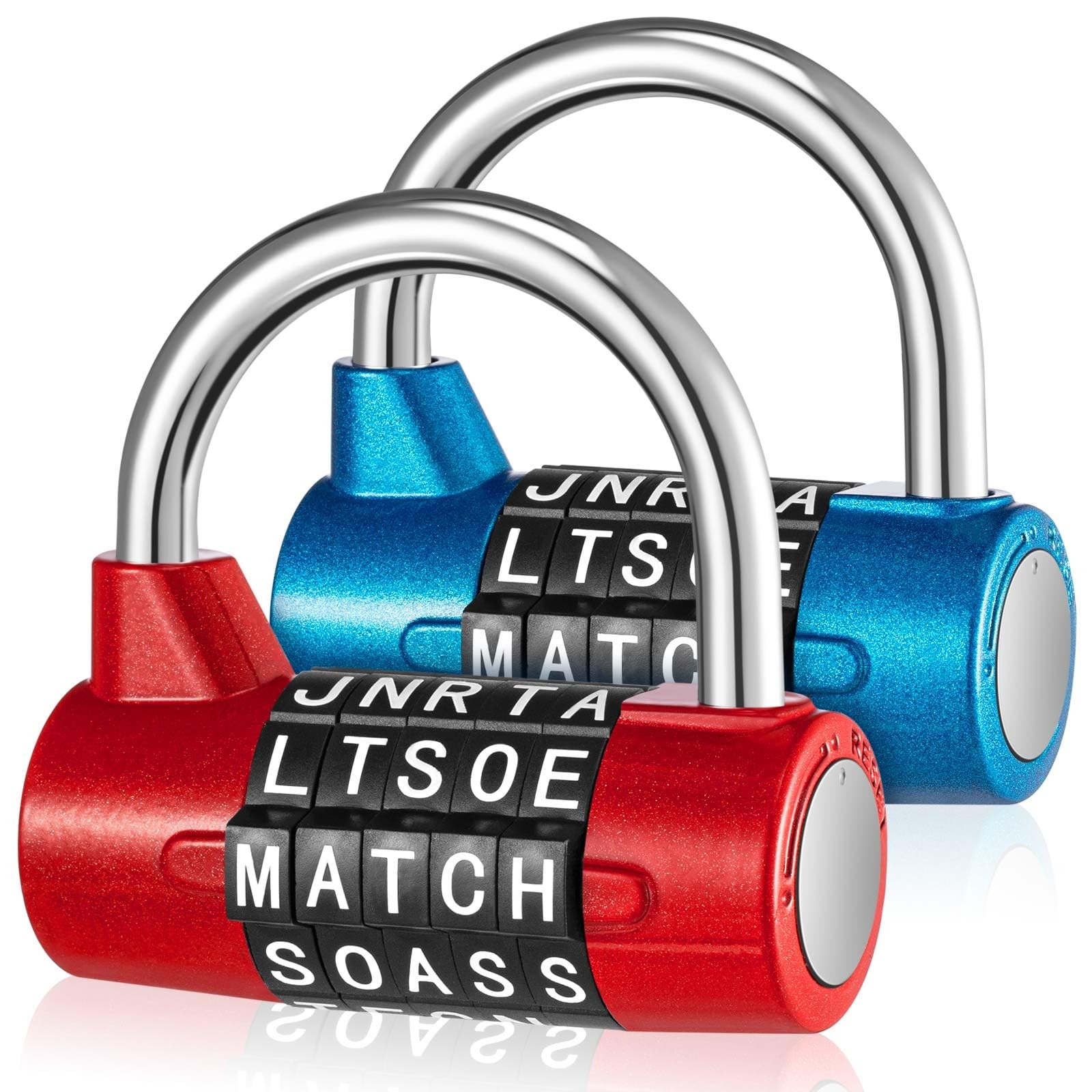 Shimeyao 2 Pcs 5 Letter Word about 3 x 0.2 x 2.5 inches, Blue, Red