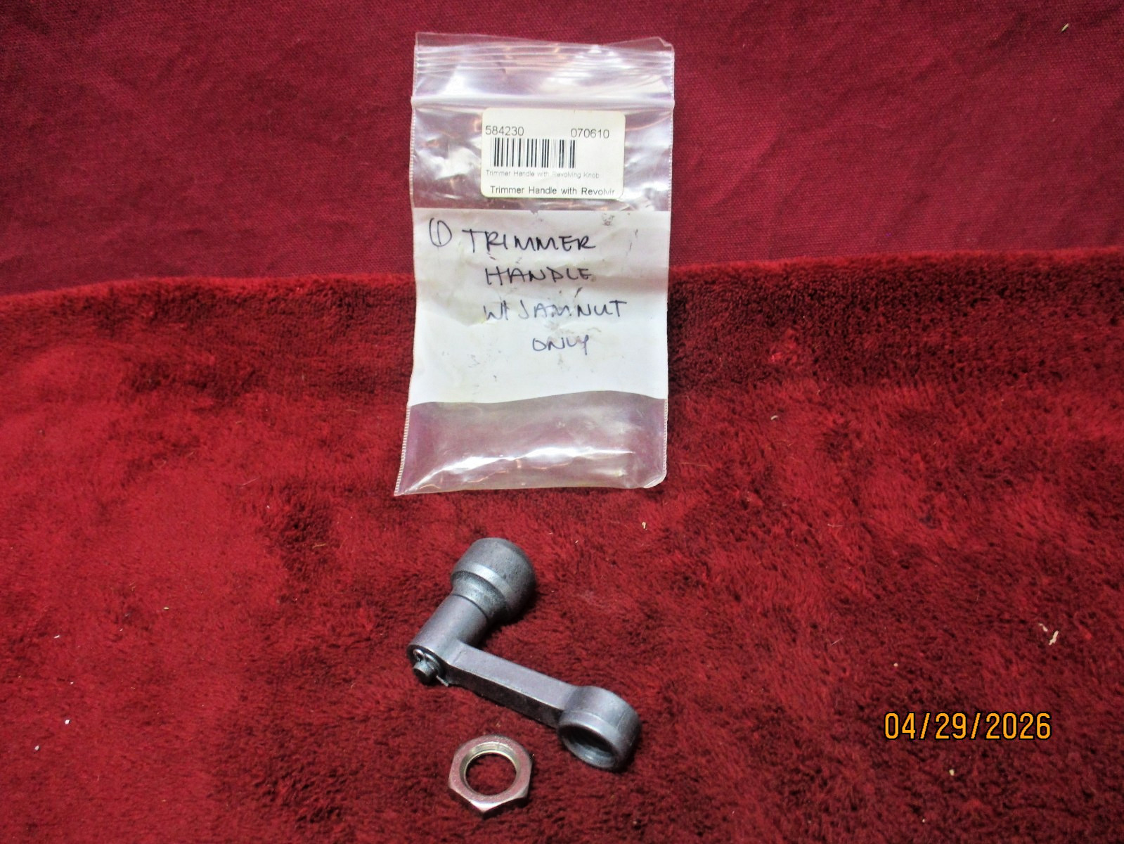 Case Trimmer Handle w/Jam Nut, Unbranded