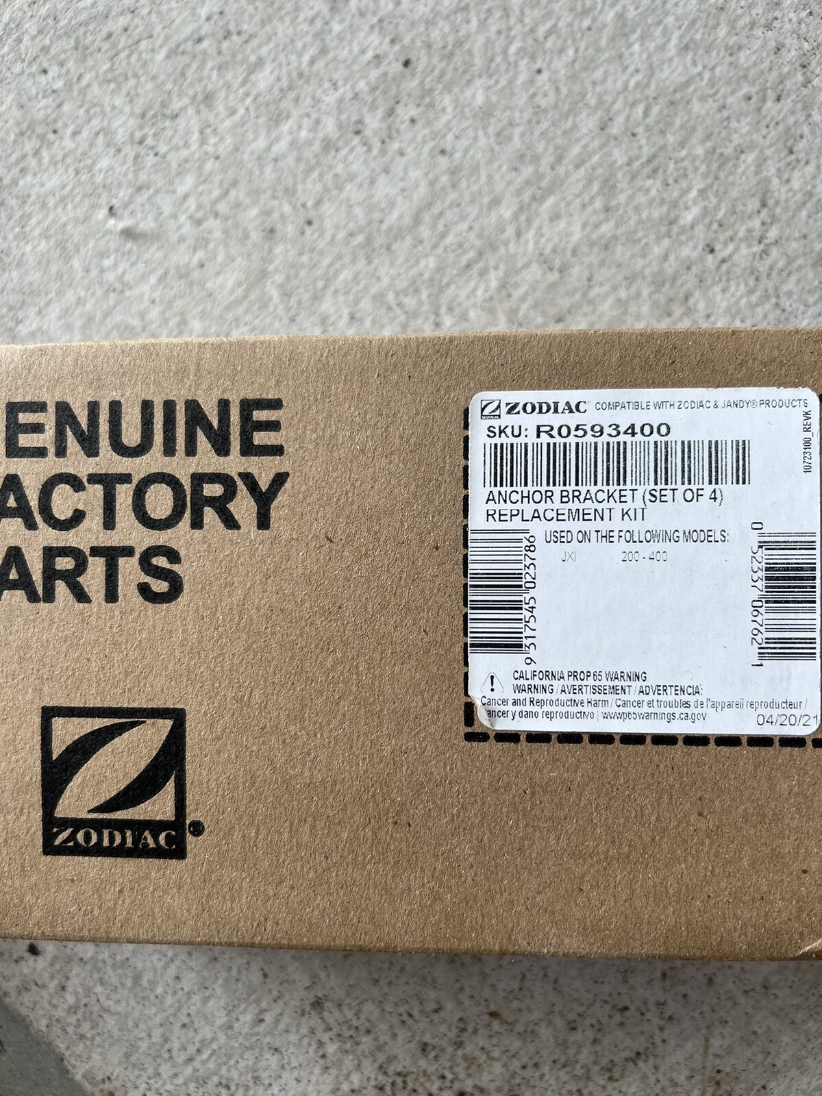 Zodiac Jandy R0593400 Jxi 200 - 400. Anchor Brackets Replacement