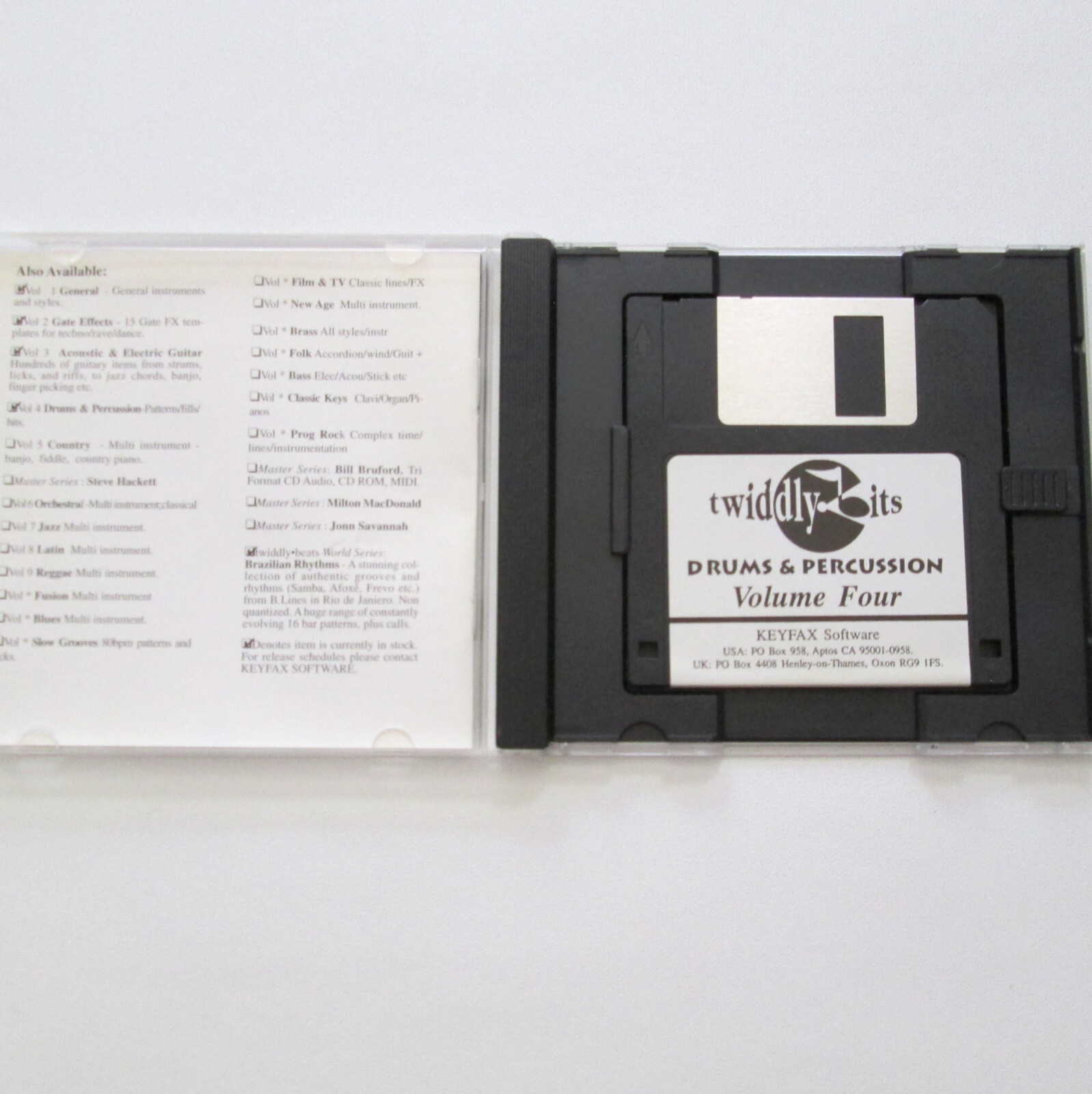 Twiddly Bits MIDI Files Vol 4 Drums Percussion Floppy Disc GM Format 1995