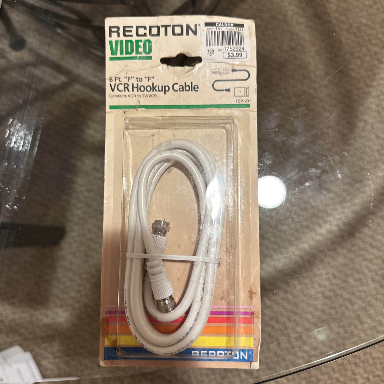 Recoton Video 6 Foot F to F Hookup Cable -New White