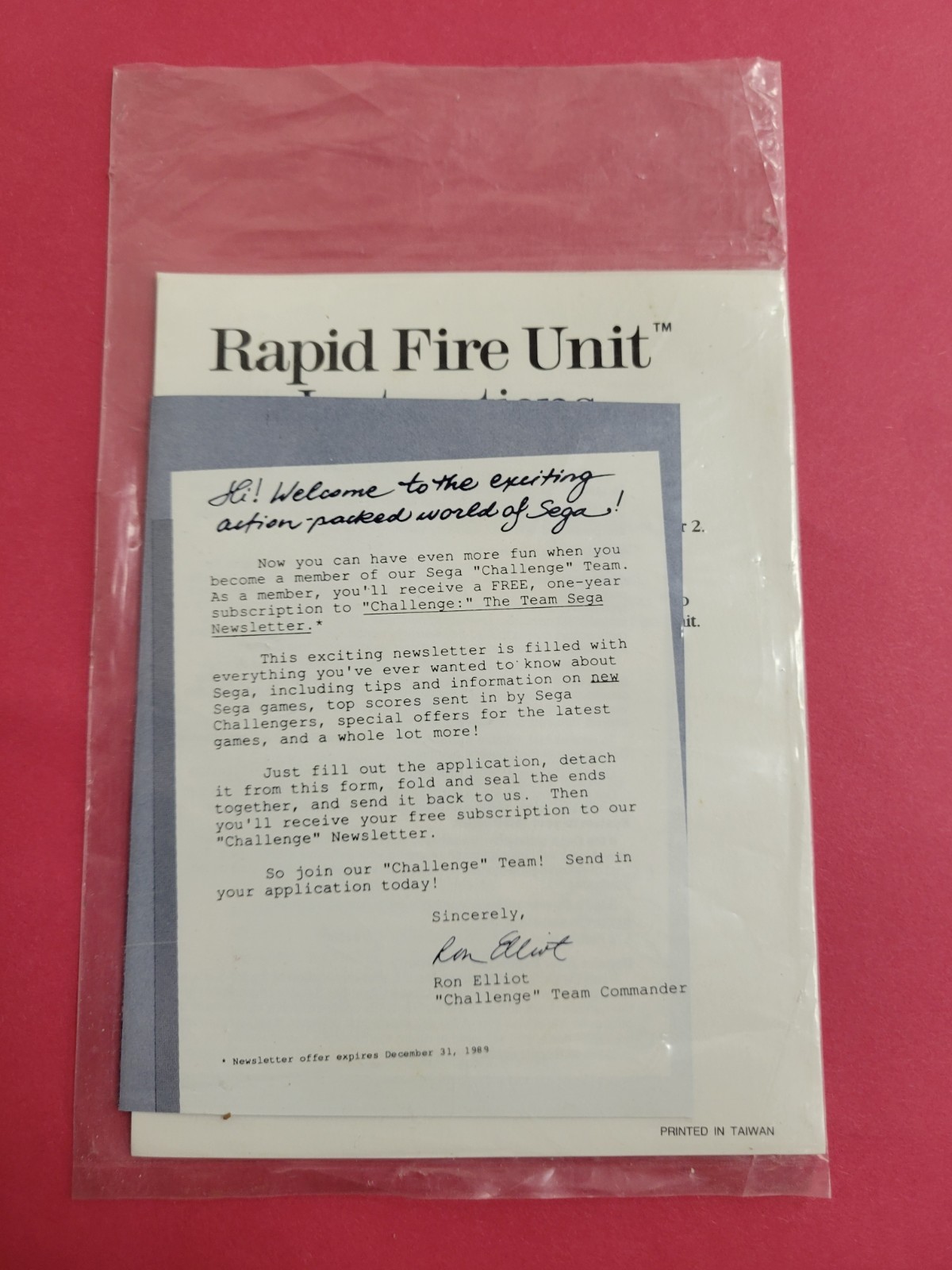 * SEGA RAPID FIRE Unit Sega Control Stick Manuals