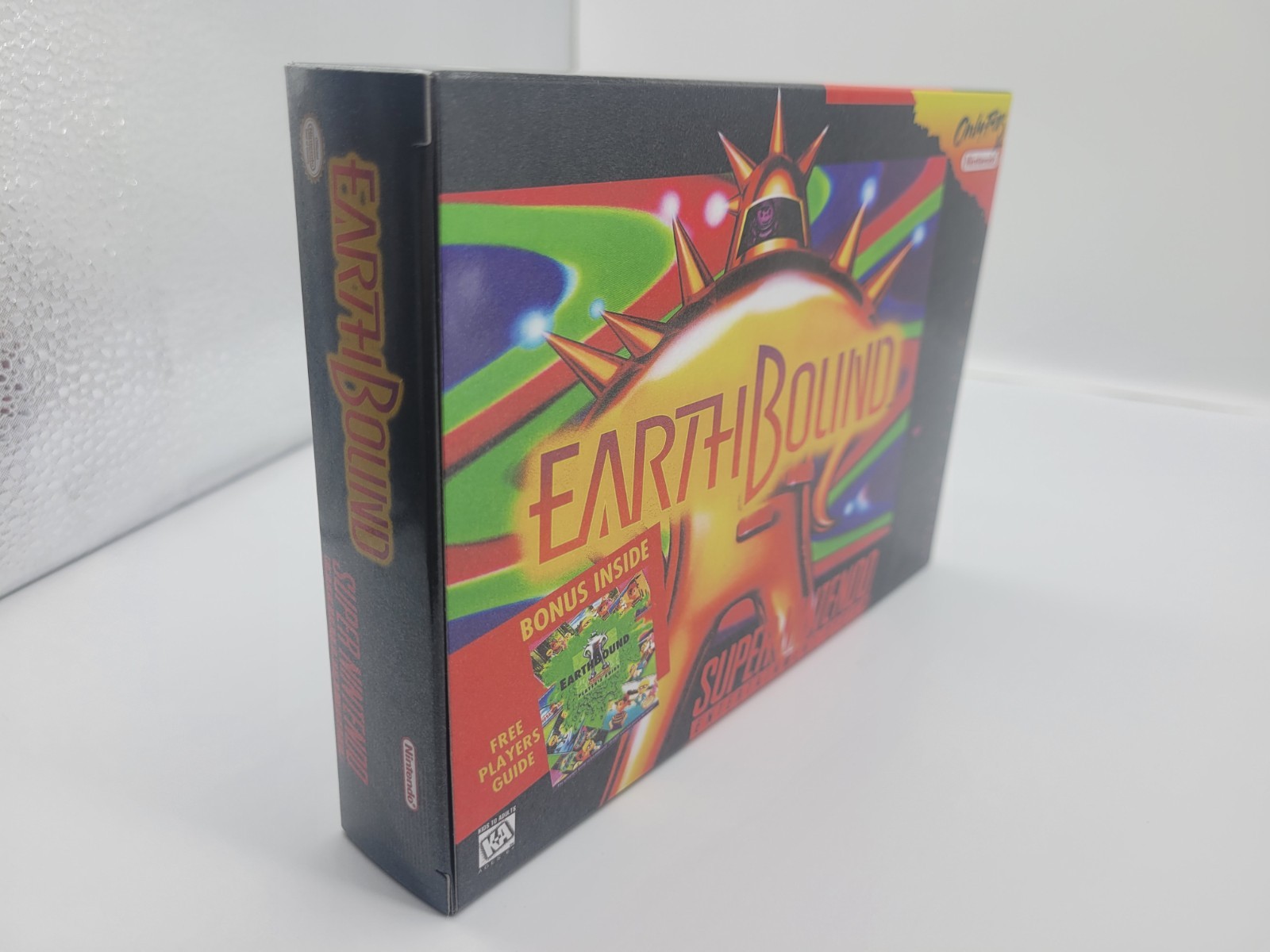 EARTHBOUND BOX ONLY SUPER SNES REPLACEMNT BOX INCLUDES INSERTS + CLEAR CASE