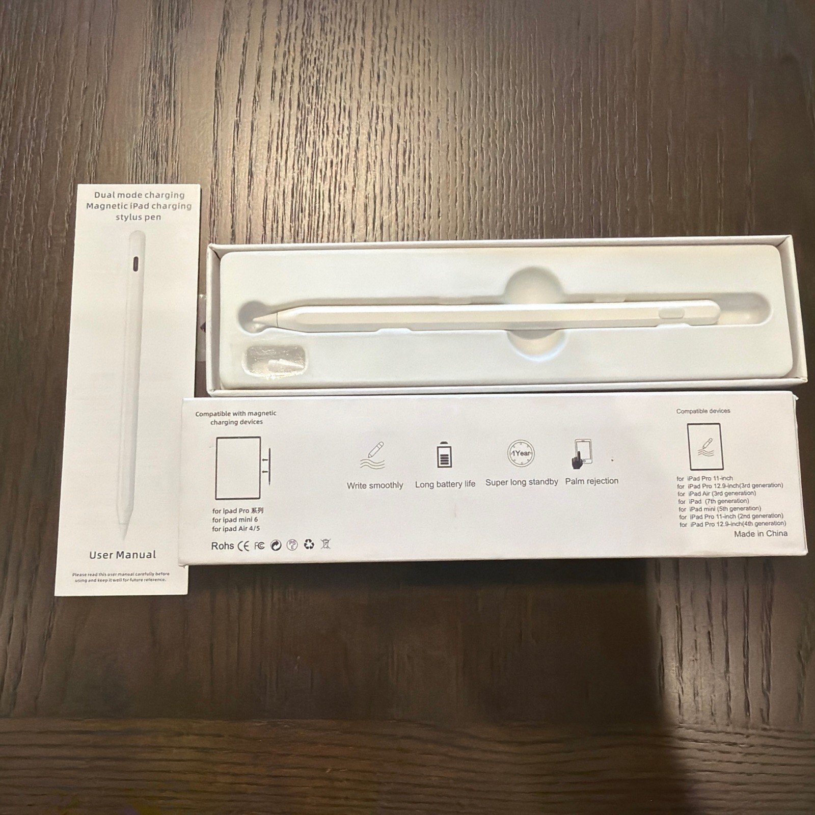 Active Stylus Pen - White - Rechargeable - For use with iPad