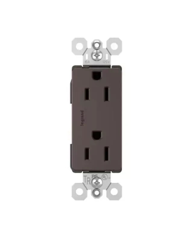 Legrand Radiant 15-Amp 125-Volt Bronze  Indoor Decorator Wall Outlet