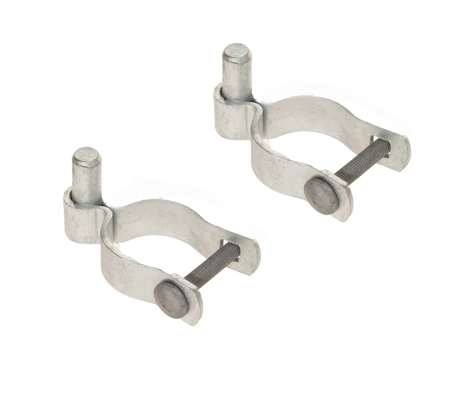 Dailydanny 2 Pack Chain Link Fence Frame Gate Post Male 2-7/8 Inch, Silver