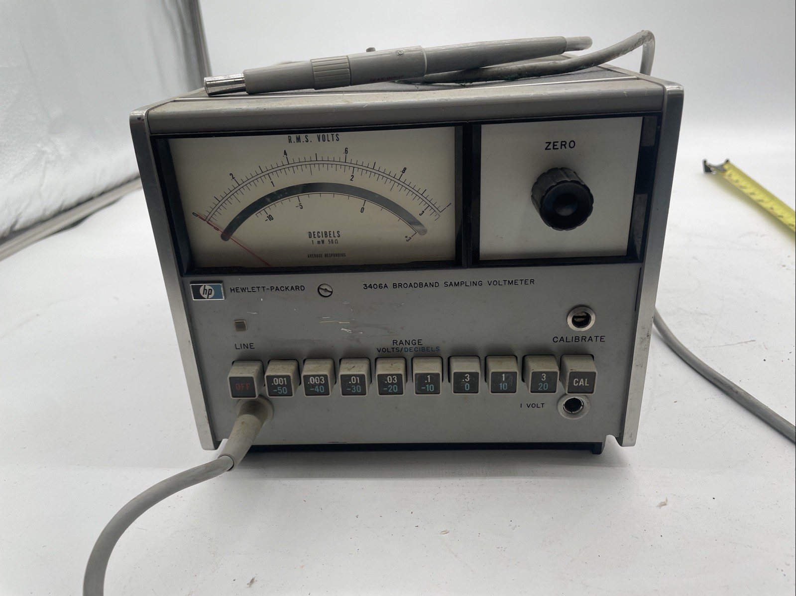 Vintage Hewlett-Packard HP 3406A Broadband Sampling Voltmeter & Probe Kit S2