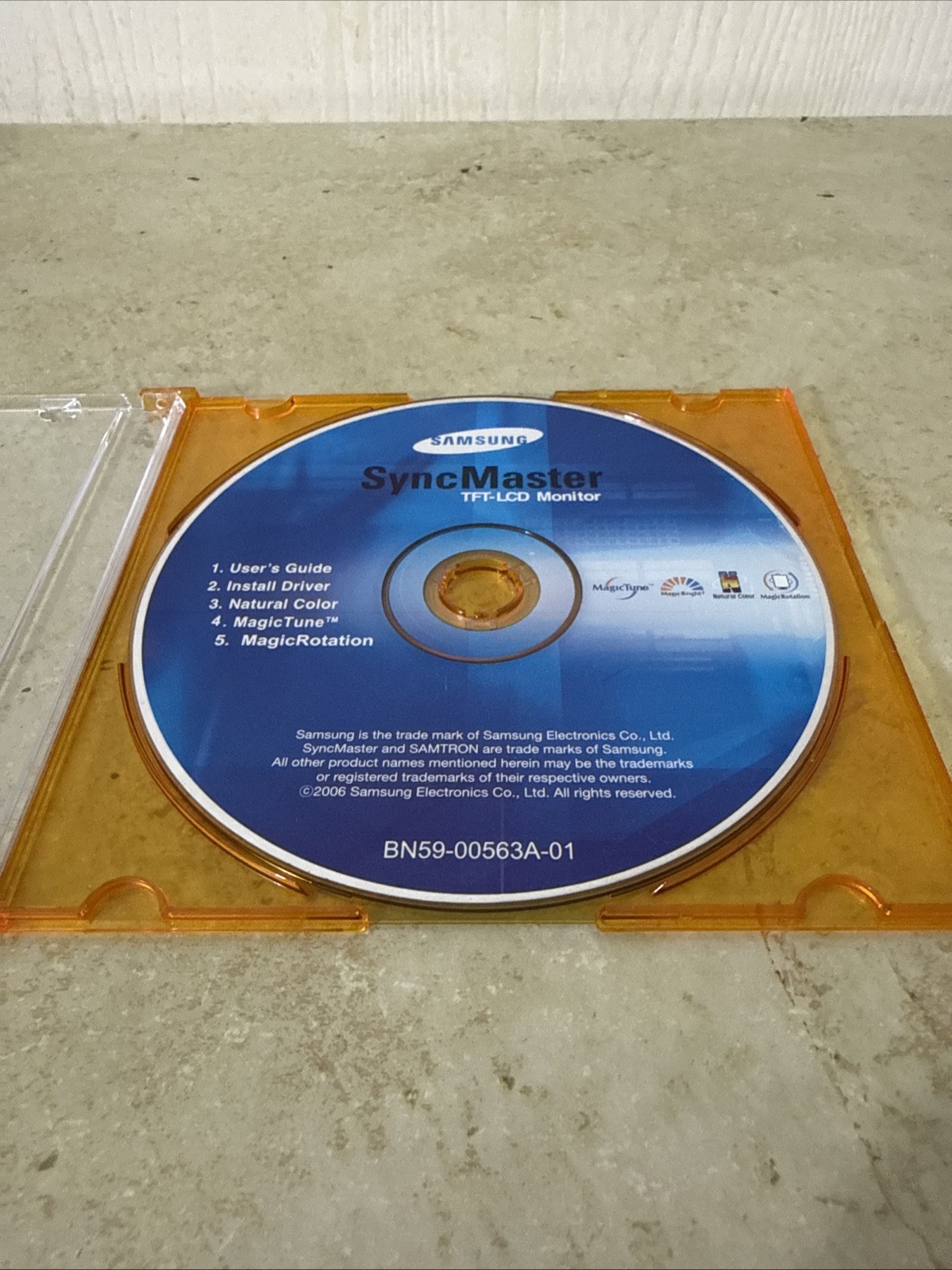 Samsung SyncMaster Driver Software CD Disk Only For TFT-LCD Monitor 2006