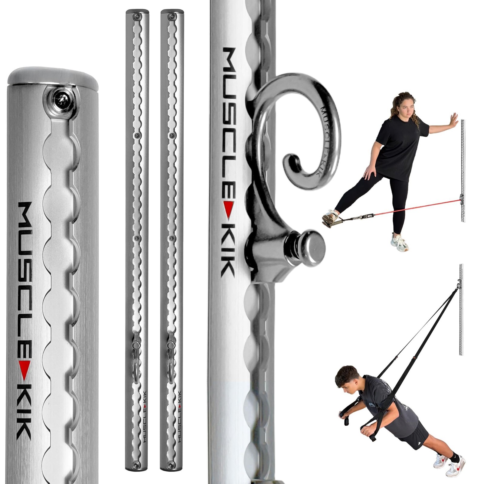 Aluminum Wall-Mounted Anchor Fitness System - Adjustable, Multi-Functional, S...