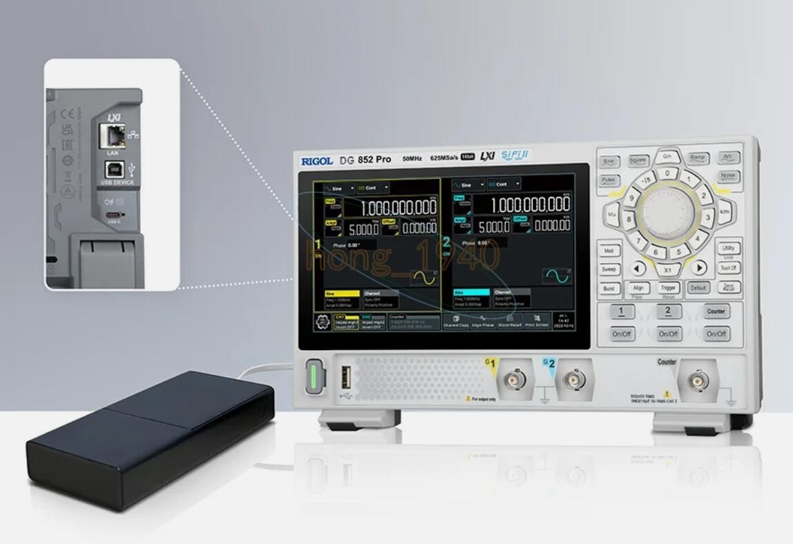 7'' Touch Screen RIGOL DG852 Pro 50MHz Dual Channel Arbitrary Waveform Generator