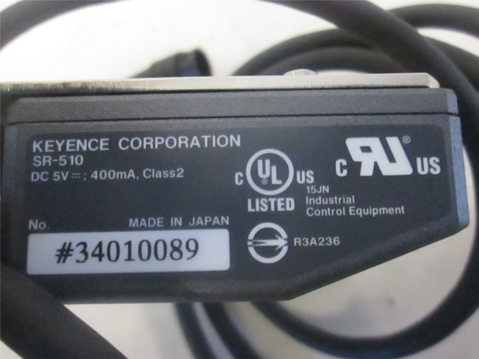 Keyence, Compact 2D Code Reader, SR-510, Used