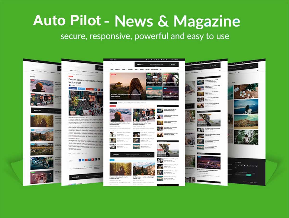 AutoPilot Website | News Magazine - Adsense Ready - Admin Control | PHP Script