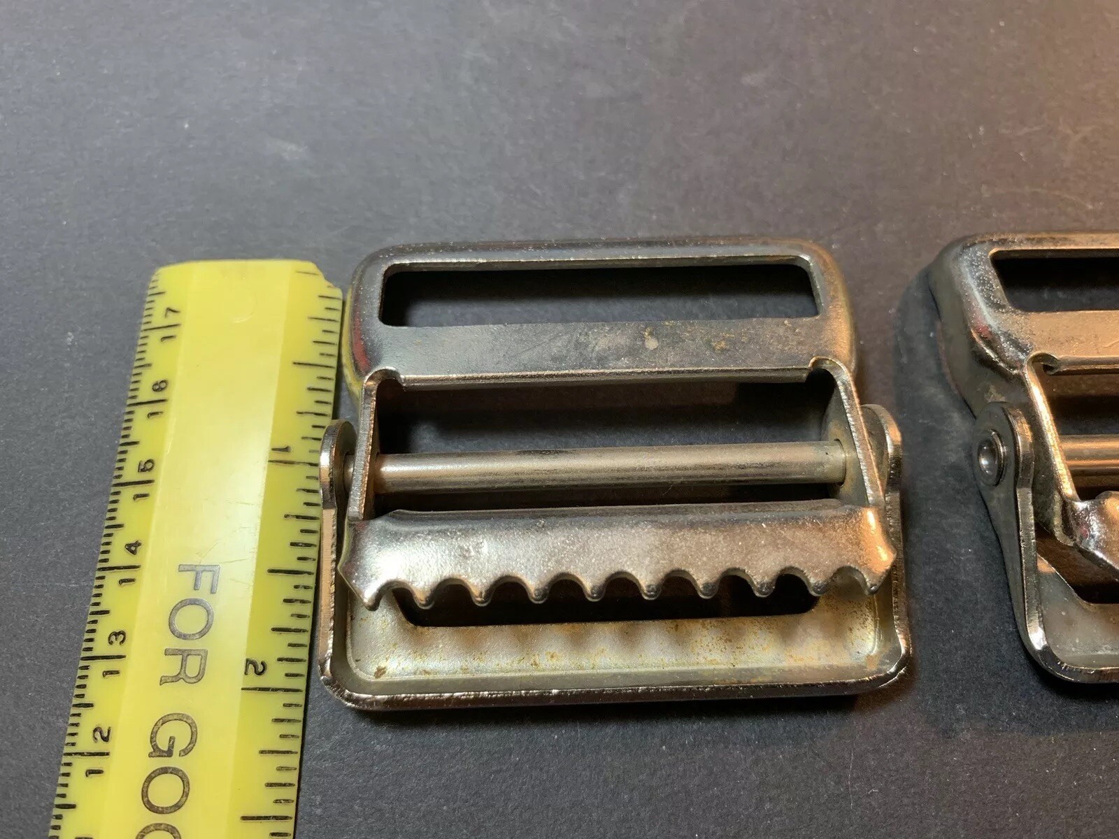 2" Web Strap *PIVOTING RELEASE BUCKLE* Heavy Duty Metal with Teeth