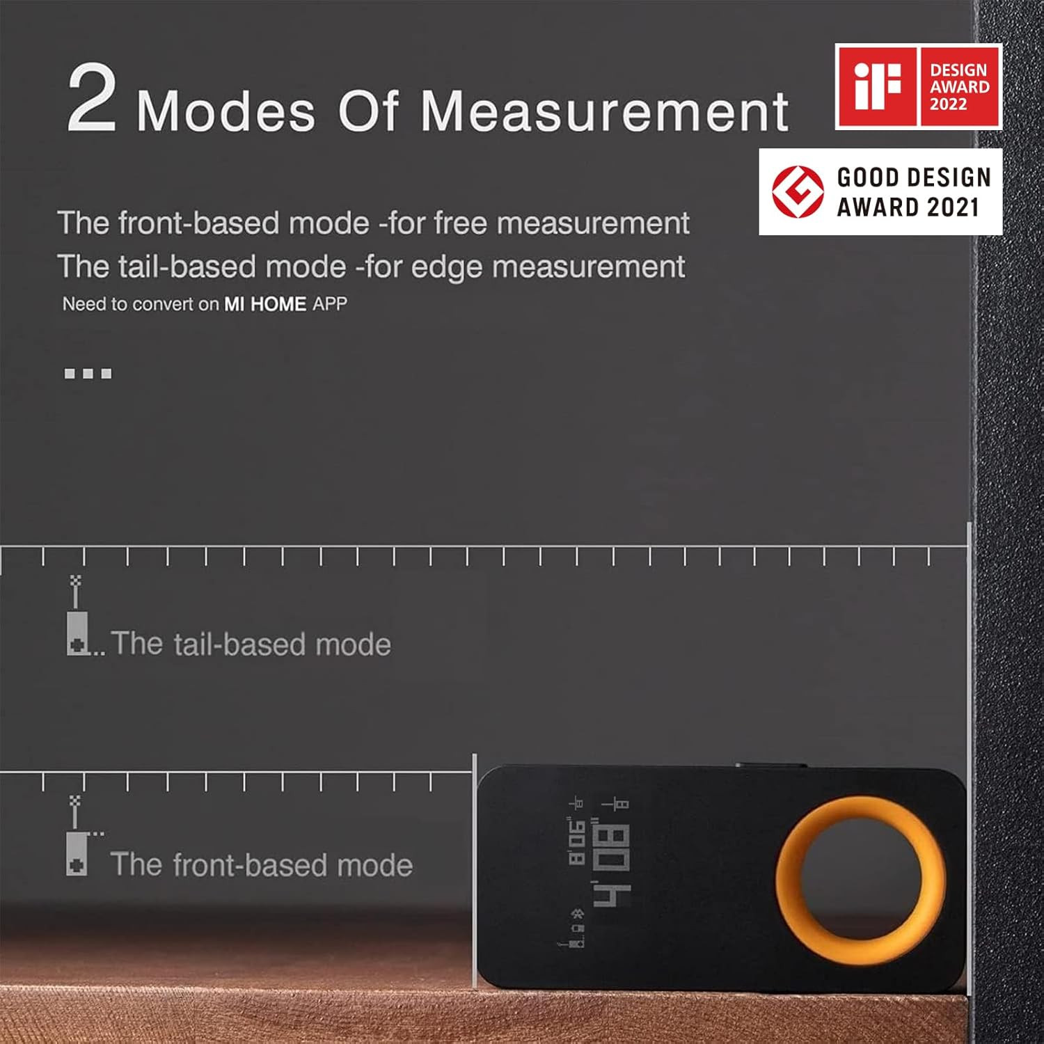 Compact Laser Measuring Tool, 98Ft Accuracy, USB-C Rechargeable, OLED Display