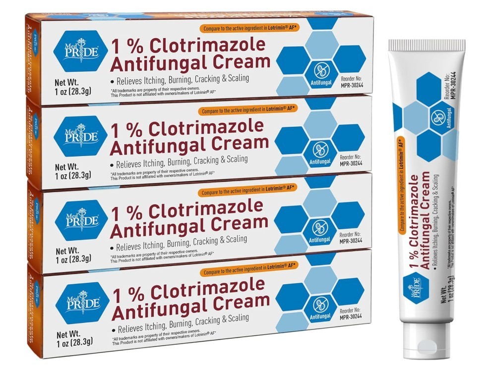 MED PRIDE 1% Clotrimazole Antifungal Cream 1oz- Fungus Skin Care Treatment with